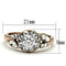 Rose Gold Wedding Rings TK1164 Two-Tone Rose Gold Stainless Steel Ring