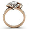 Rose Gold Wedding Rings TK1166 Two-Tone Rose Gold Stainless Steel Ring