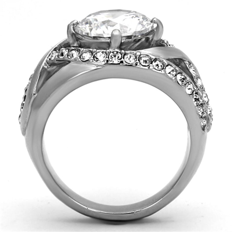 Cheap Rings TK1176 Stainless Steel Ring with AAA Grade CZ