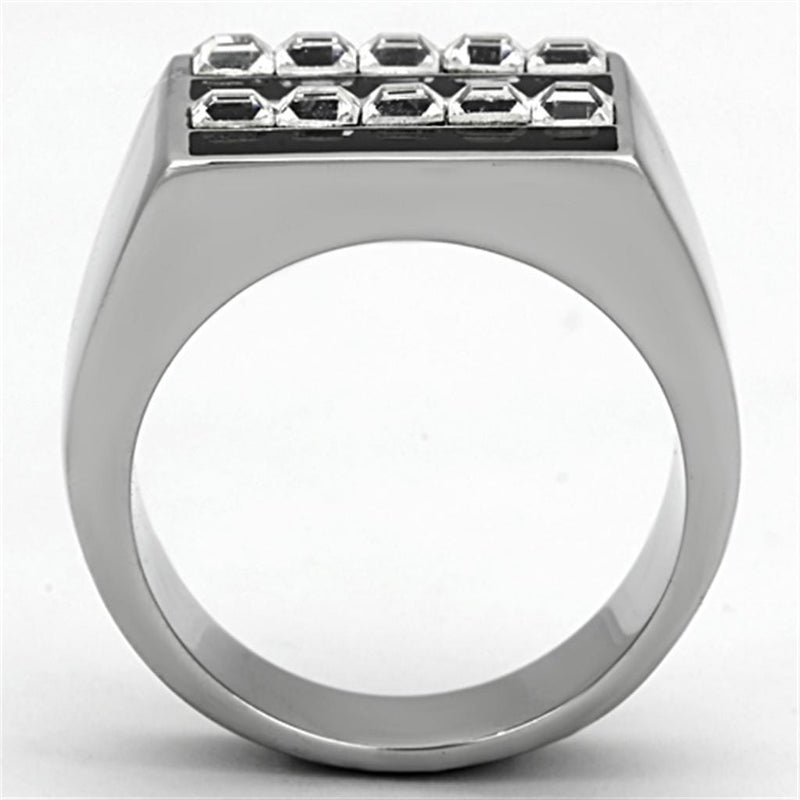 Mens Stainless Steel Rings TK1177 Stainless Steel Ring with Crystal