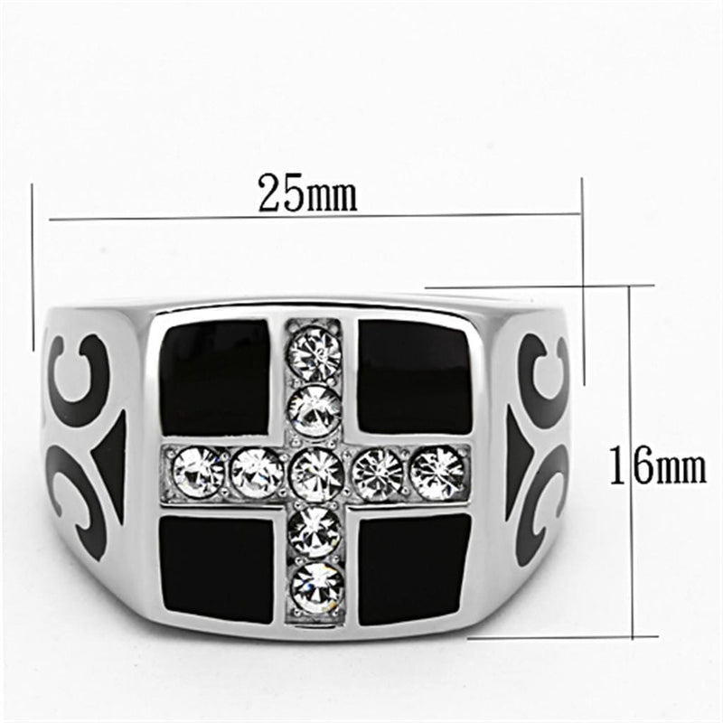 Mens Stainless Steel Rings TK1179 Stainless Steel Ring with Crystal