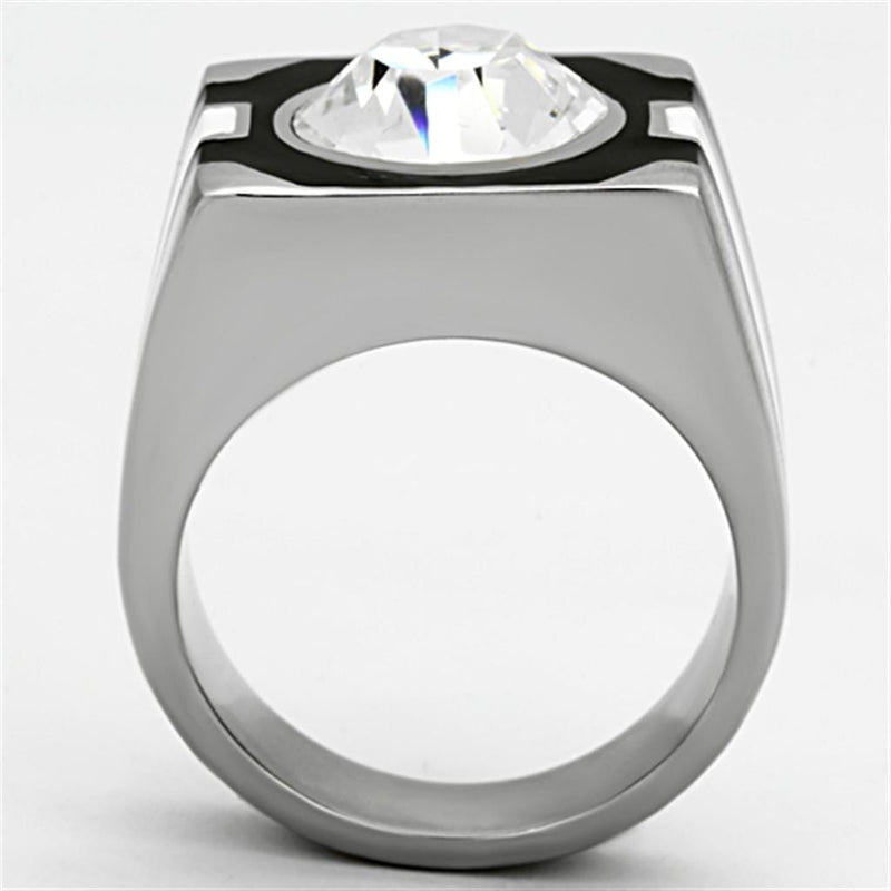 Mens Stainless Steel Rings TK1181 Stainless Steel Ring with Crystal