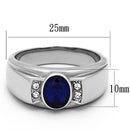 Mens Stainless Steel Rings TK1184 Stainless Steel Ring with Synthetic