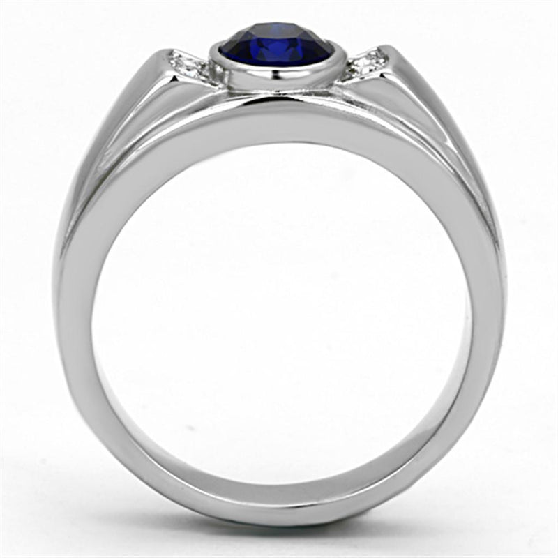 Mens Stainless Steel Rings TK1184 Stainless Steel Ring with Synthetic