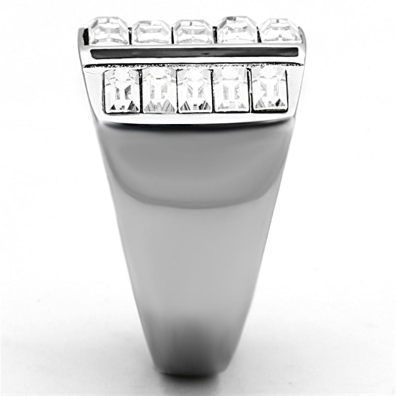 Mens Stainless Steel Rings TK1185 Stainless Steel Ring with Crystal