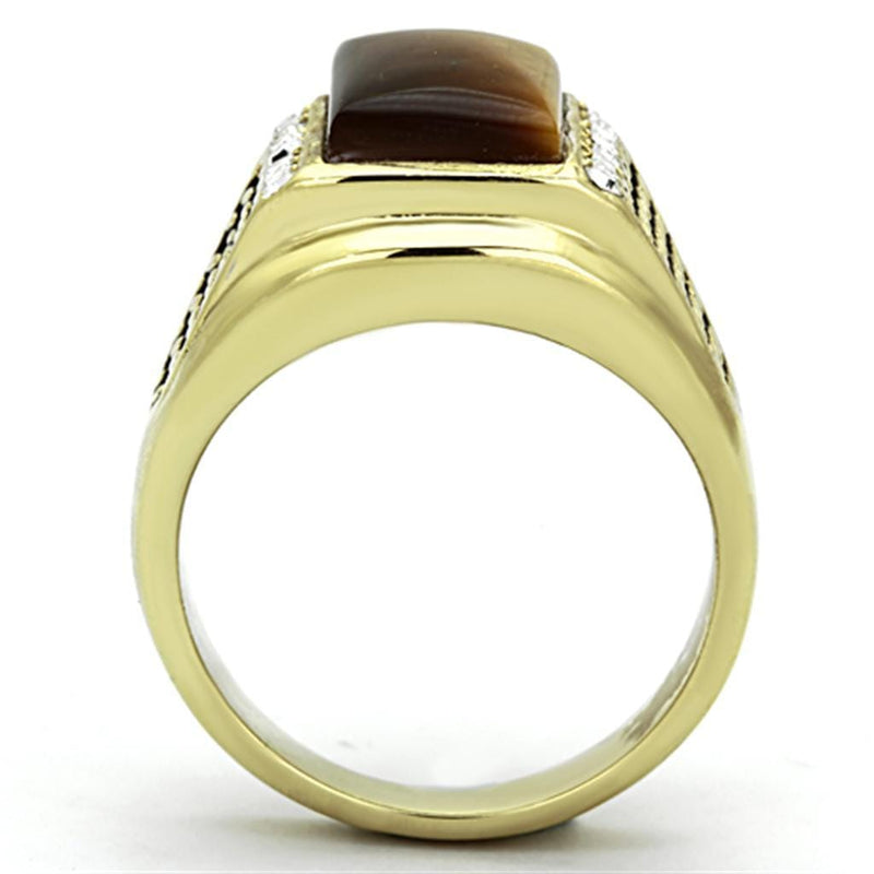 Cheap Gold Rings TK1187 Gold - Stainless Steel Ring with Synthetic