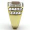 Cheap Gold Rings TK1194 Two-Tone Gold - Stainless Steel Ring with Synthetic