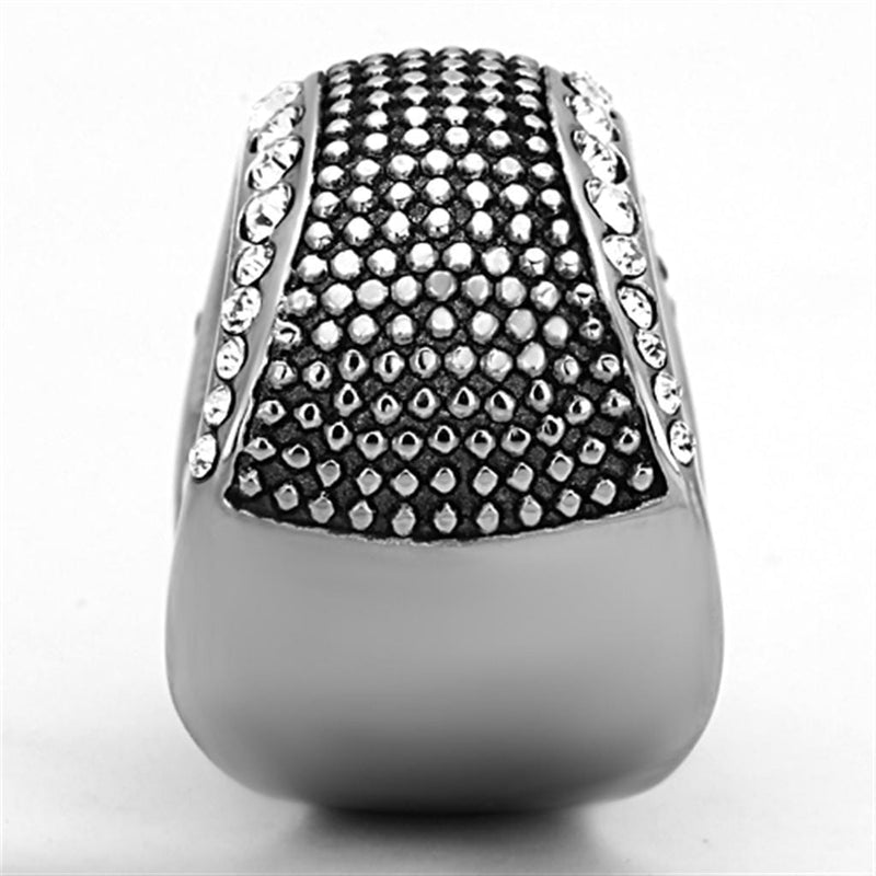 Mens Stainless Steel Rings TK1198 Stainless Steel Ring with Crystal