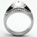 Mens Stainless Steel Rings TK1199 Stainless Steel Ring with Crystal