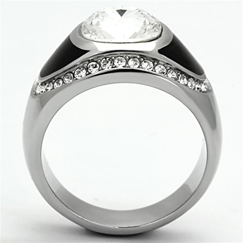 Mens Stainless Steel Rings TK1199 Stainless Steel Ring with Crystal