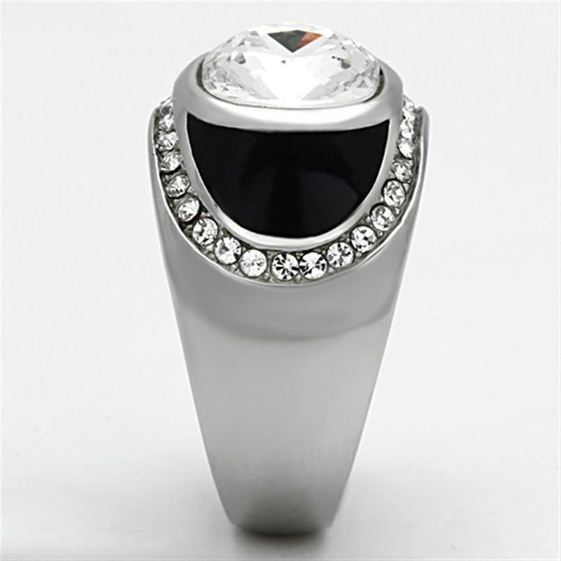 Mens Stainless Steel Rings TK1199 Stainless Steel Ring with Crystal