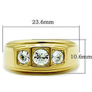 Cheap Gold Rings TK119G Gold - Stainless Steel Ring with Top Grade Crystal