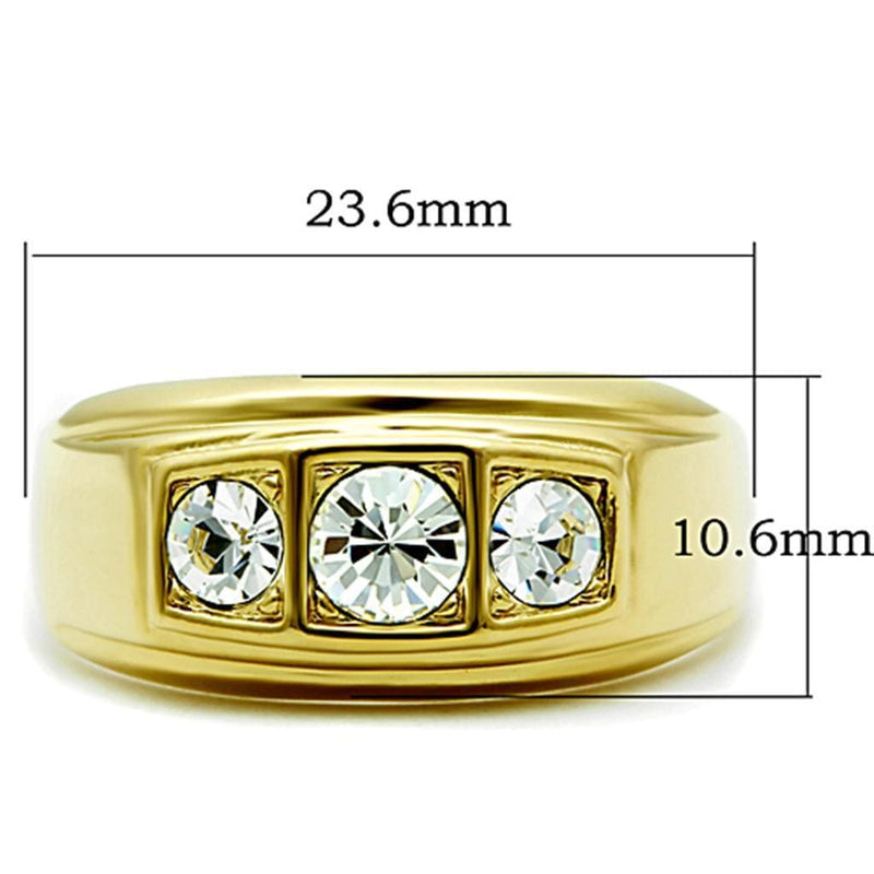 Cheap Gold Rings TK119G Gold - Stainless Steel Ring with Top Grade Crystal