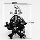 Mens Stainless Steel Rings TK1204 Two-Tone Stainless Steel Ring with Crystal