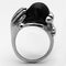 Mens Stainless Steel Rings TK1206 Two-Tone Stainless Steel Ring with Epoxy