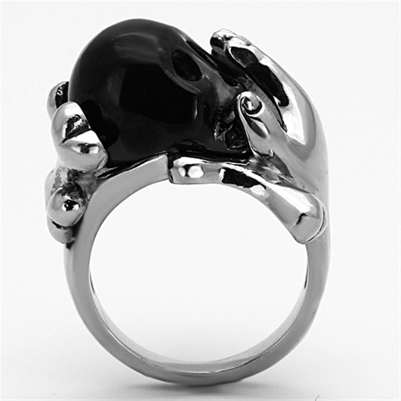 Mens Stainless Steel Rings TK1206 Two-Tone Stainless Steel Ring with Epoxy