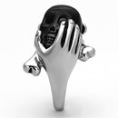 Mens Stainless Steel Rings TK1206 Two-Tone Stainless Steel Ring with Epoxy