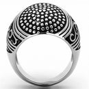 Fashion Rings For Women TK1212 Stainless Steel Ring with Epoxy in Jet