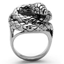 Fashion Rings For Women TK1214 Stainless Steel Ring with Epoxy in Jet