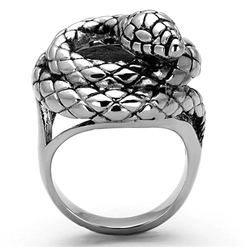 Fashion Rings For Women TK1214 Stainless Steel Ring with Epoxy in Jet