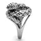 Fashion Rings For Women TK1214 Stainless Steel Ring with Epoxy in Jet