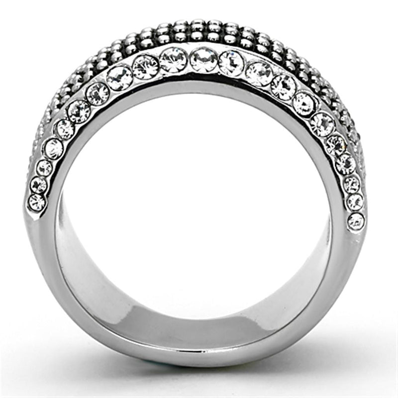 Cheap Rings TK1216 Stainless Steel Ring with Top Grade Crystal