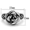 Fashion Rings For Women TK1217 Stainless Steel Ring with Epoxy in Jet