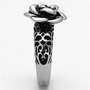 Fashion Rings For Women TK1217 Stainless Steel Ring with Epoxy in Jet