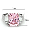 Cheap Rings TK1224 Stainless Steel Ring with AAA Grade CZ in Rose