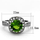 Cheap Rings TK1227 Stainless Steel Ring with Synthetic in Peridot