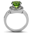 Cheap Rings TK1227 Stainless Steel Ring with Synthetic in Peridot