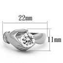 Cheap Rings TK1230 Stainless Steel Ring with AAA Grade CZ