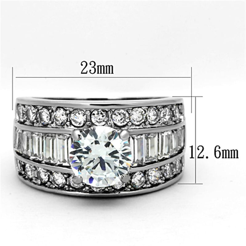 Cheap Rings TK1232 Stainless Steel Ring with AAA Grade CZ