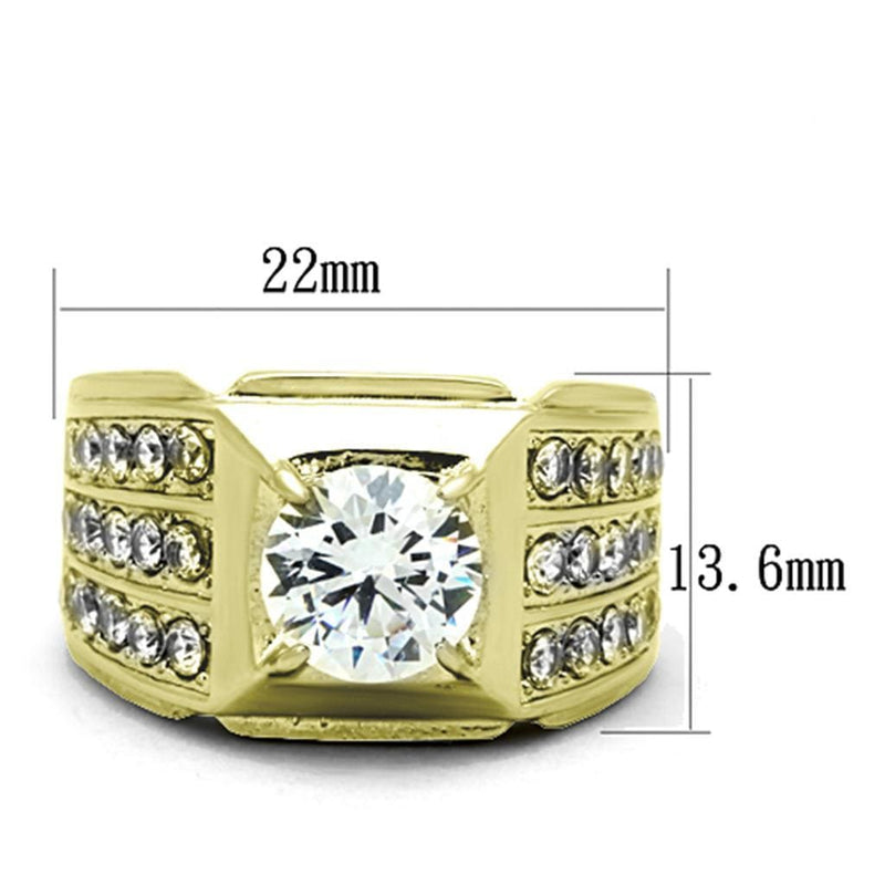 Cheap Gold Rings TK1233G Gold - Stainless Steel Ring with AAA Grade CZ