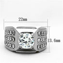 Mens Stainless Steel Rings TK1233 Stainless Steel Ring with AAA Grade CZ