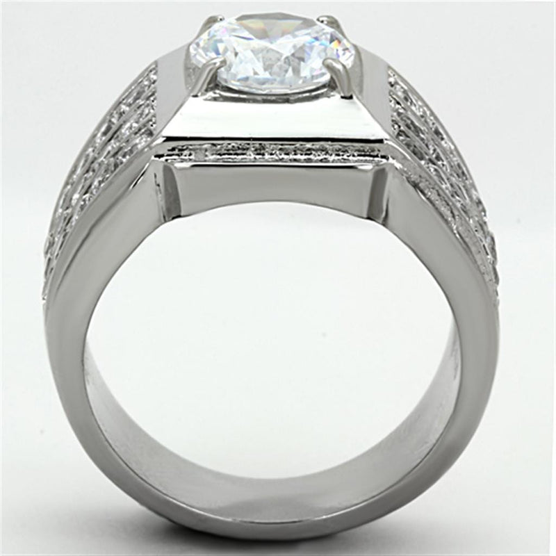 Mens Stainless Steel Rings TK1233 Stainless Steel Ring with AAA Grade CZ