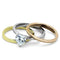 Rose Gold Wedding Rings TK1274 Three ToneGold Stainless Steel Ring