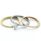 Rose Gold Wedding Rings TK1276 Three ToneGold Stainless Steel Ring