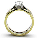 Rose Gold Wedding Rings TK1278 Three ToneGold Stainless Steel Ring