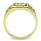 Cheap Gold Rings TK127G Gold - Stainless Steel Ring with Epoxy in Jet