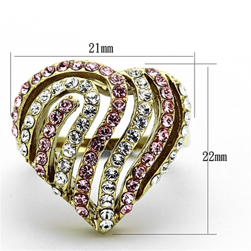 Cheap Gold Rings TK1287 Gold - Stainless Steel Ring with Top Grade Crystal