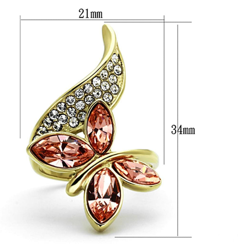 Cheap Gold Rings TK1288 Gold - Stainless Steel Ring with Top Grade Crystal