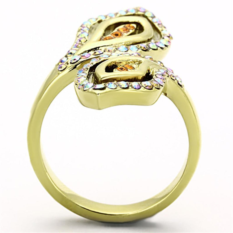 Cheap Gold Rings TK1289 Gold - Stainless Steel Ring with Top Grade Crystal