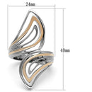 Rose Gold Wedding Rings TK1292 Two-Tone Rose Gold Stainless Steel Ring