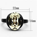 Cheap Rings TK1298 Black - Stainless Steel Ring with Top Grade Crystal