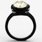 Cheap Rings TK1298 Black - Stainless Steel Ring with Top Grade Crystal