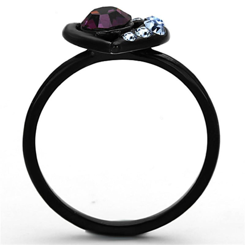 Cheap Rings TK1300 Black - Stainless Steel Ring with Top Grade Crystal