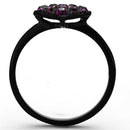 Cheap Rings TK1301 Black - Stainless Steel Ring with Top Grade Crystal