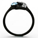 Cheap Rings TK1302 Black - Stainless Steel Ring with Top Grade Crystal