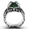 Cheap Rings TK1312 Stainless Steel Ring with Synthetic in Emerald